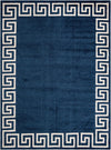 Aegean Labyrinth Collection Area Rug -  Santorini Rectangle Navy Blue  lifestyle 4