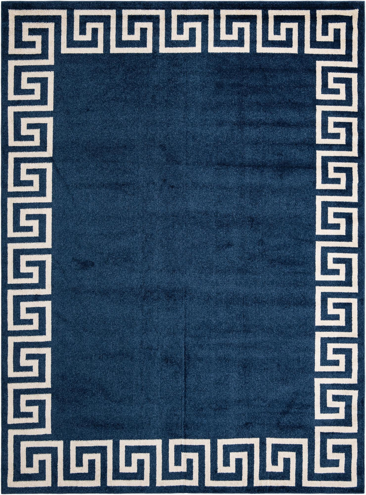 Aegean Labyrinth Collection Area Rug -  Santorini Rectangle Navy Blue  lifestyle 4