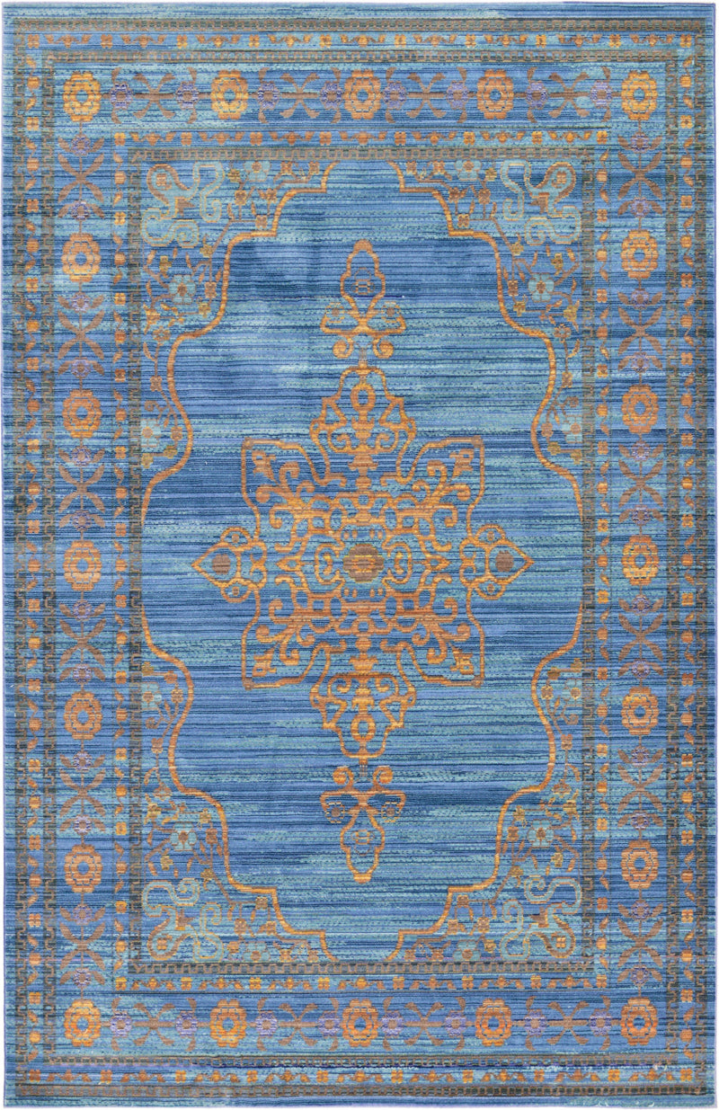 Lagoon Luxe Collection Area Rug -  Shoreline Rectangle Blue  lifestyle 2