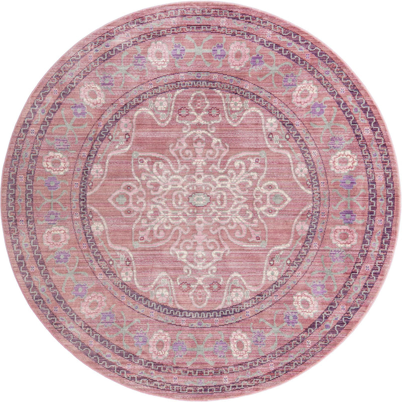 Lagoon Luxe Collection Area Rug -  Shoreline Round Pink  lifestyle 5