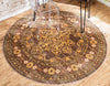 Lagoon Luxe Collection Area Rug -  Shoreline Round Brown  lifestyle 28