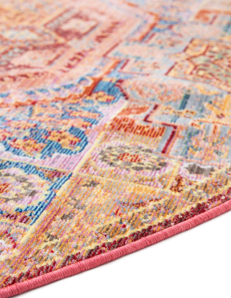 Lagoon Luxe Collection Area Rug -  Dunes Round Peach  lifestyle 30
