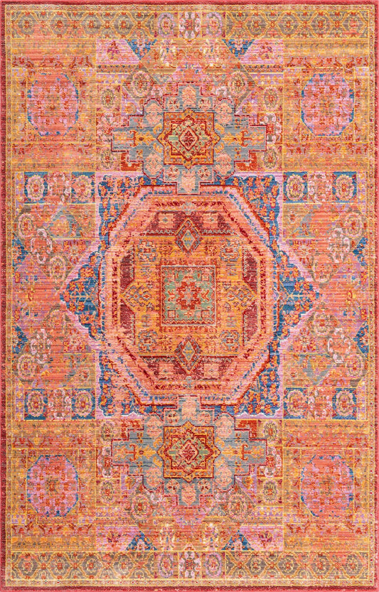 Lagoon Luxe Collection Area Rug -  Dunes Rectangle Peach Main