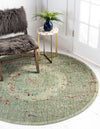 Lagoon Luxe Collection Area Rug -  Driftwood Round Green  lifestyle 11