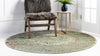 Lagoon Luxe Collection Area Rug -  Driftwood Round Green  lifestyle 12