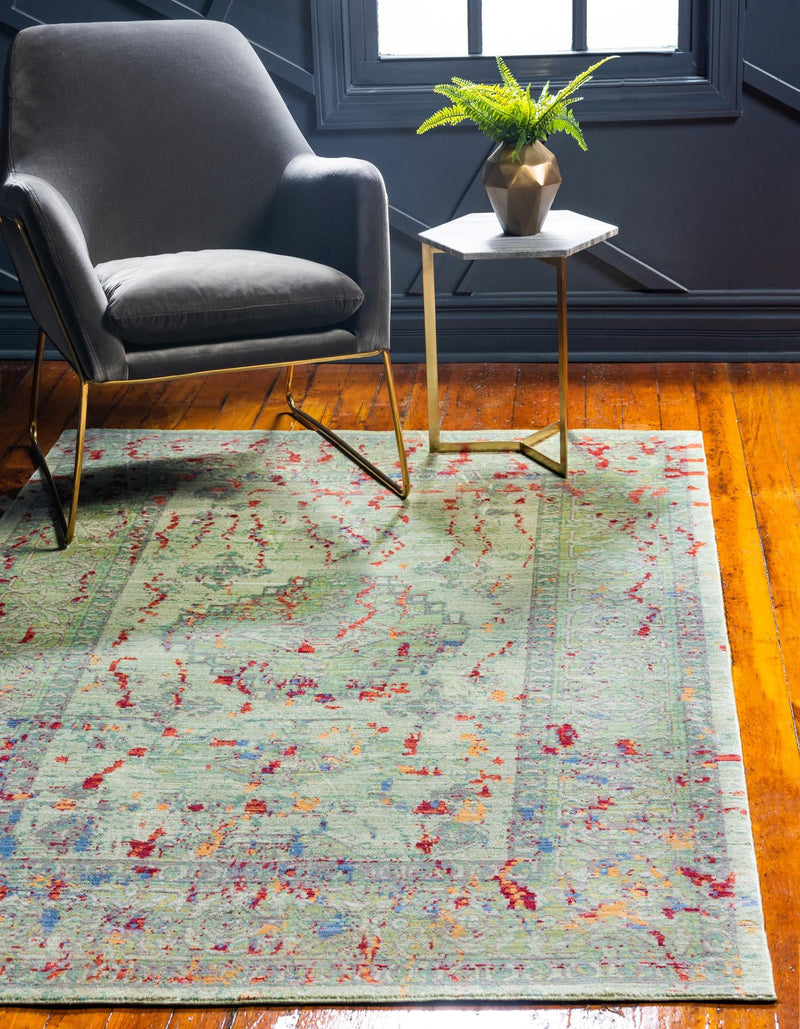 Lagoon Luxe Collection Area Rug -  Driftwood Rectangle Green  lifestyle 2