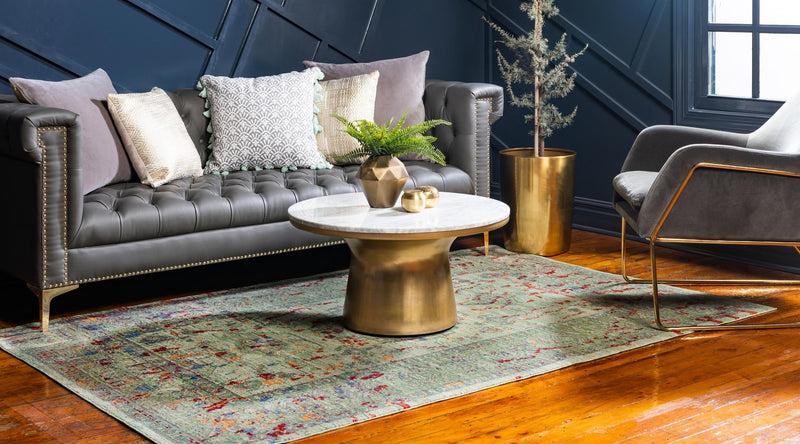 Lagoon Luxe Collection Area Rug -  Driftwood Rectangle Green  lifestyle 3