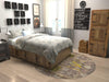 Lagoon Luxe Collection Area Rug -  Seashell Round Brown  lifestyle 5