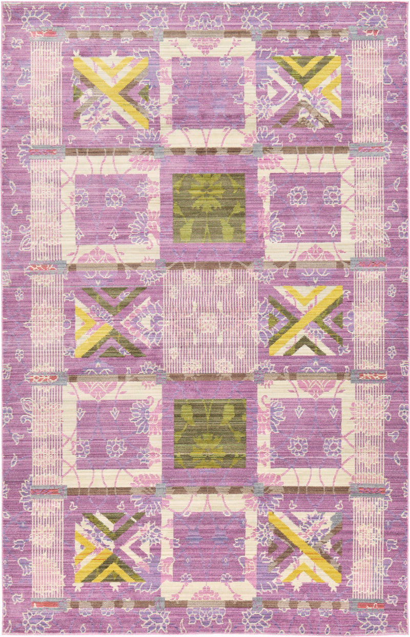Lagoon Luxe Collection Area Rug -  Seashell Rectangle Purple  lifestyle 3
