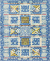 Lagoon Luxe Collection Area Rug -  Seashell Rectangle Blue  lifestyle 2