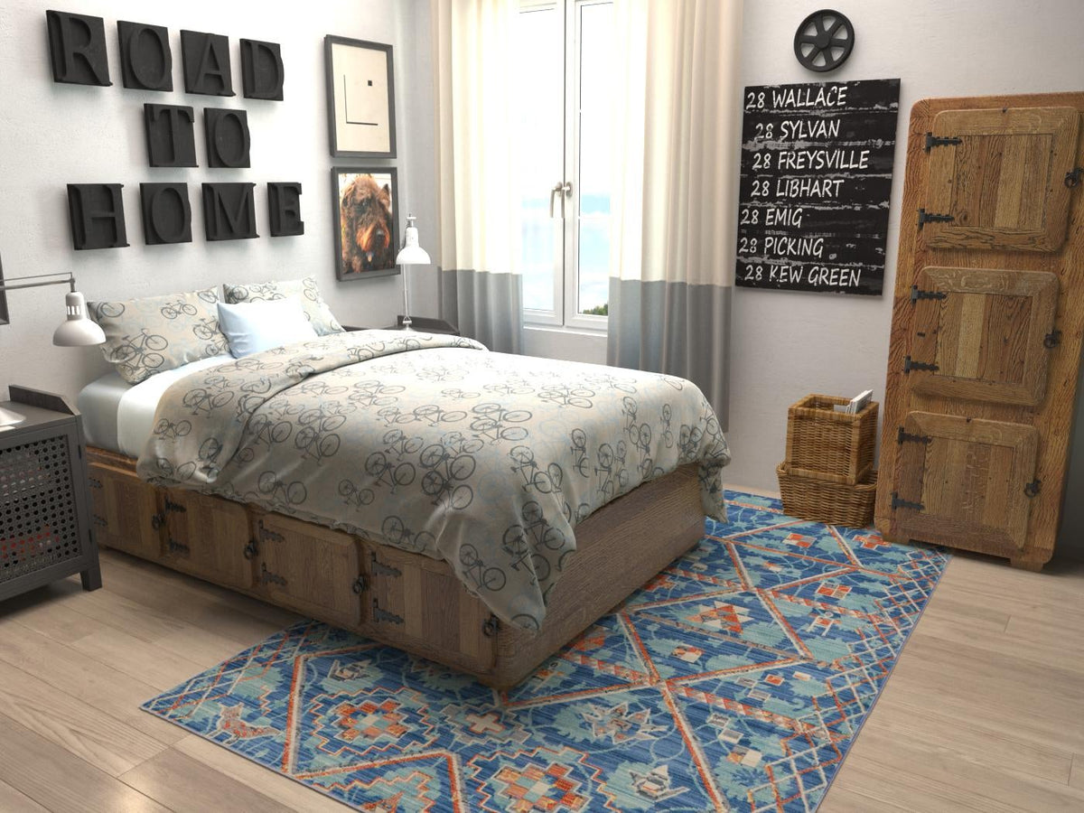 Lagoon Luxe Collection Area Rug -  Anchorage Rectangle Blue  lifestyle 3