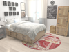 Lagoon Luxe Collection Area Rug -  Current Round Red  lifestyle 7