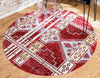 Lagoon Luxe Collection Area Rug -  Current Round Red  lifestyle 10