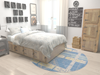 Lagoon Luxe Collection Area Rug -  Current Round Blue  lifestyle 8