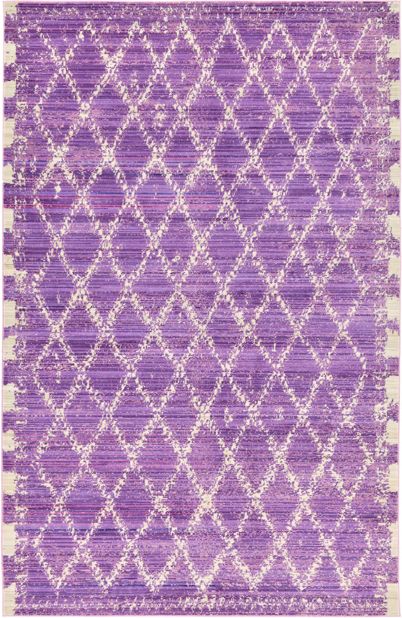 Lagoon Luxe Collection Area Rug -  Splash Rectangle Purple  lifestyle 2