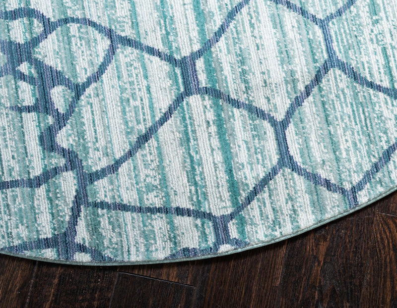 Lagoon Luxe Collection Area Rug -  Marina Round Light Blue  lifestyle 12