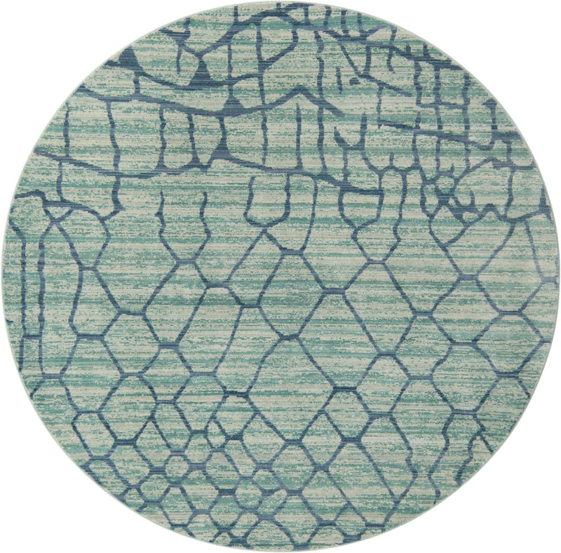 Lagoon Luxe Collection Area Rug -  Marina Round Light Blue  lifestyle 3