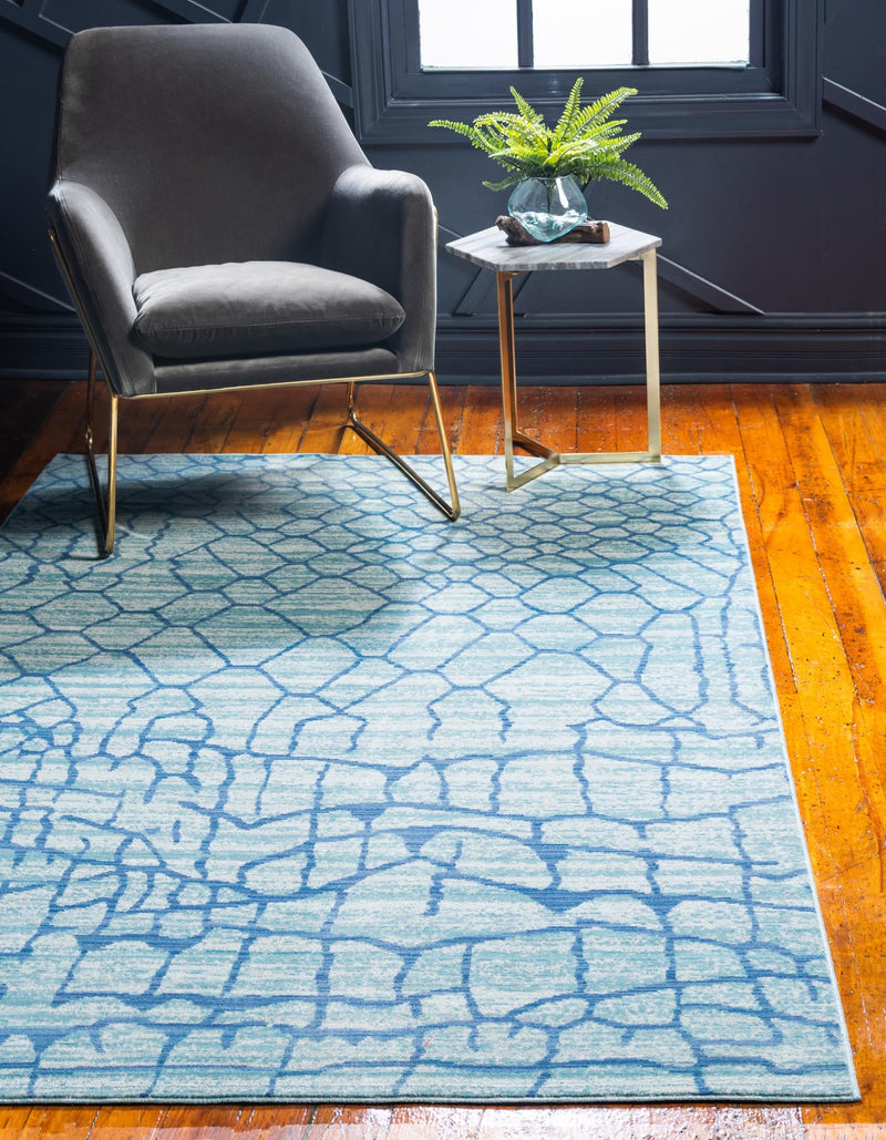 Lagoon Luxe Collection Area Rug -  Marina Rectangle Light Blue  lifestyle 2