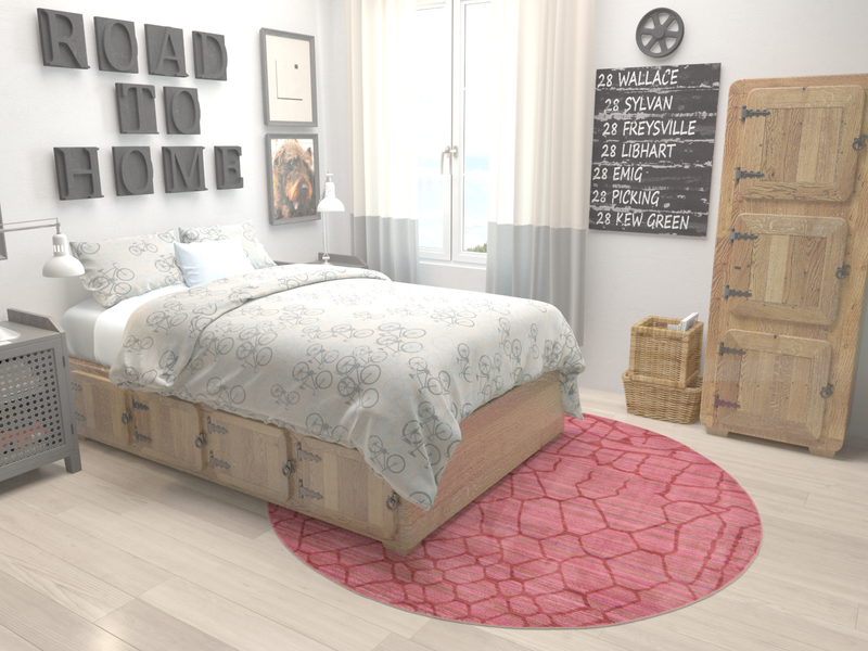 Lagoon Luxe Collection Area Rug -  Marina Round Red  lifestyle 6