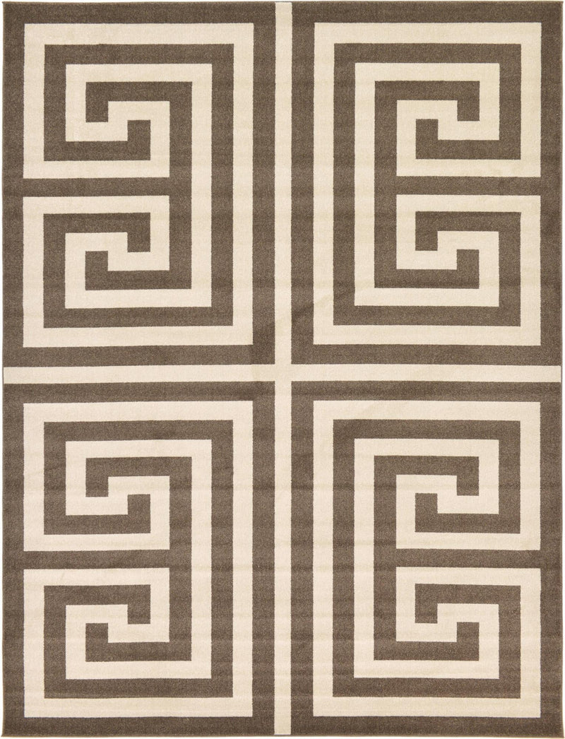 Aegean Labyrinth Collection Area Rug -  Mykonos Rectangle Brown  lifestyle 5