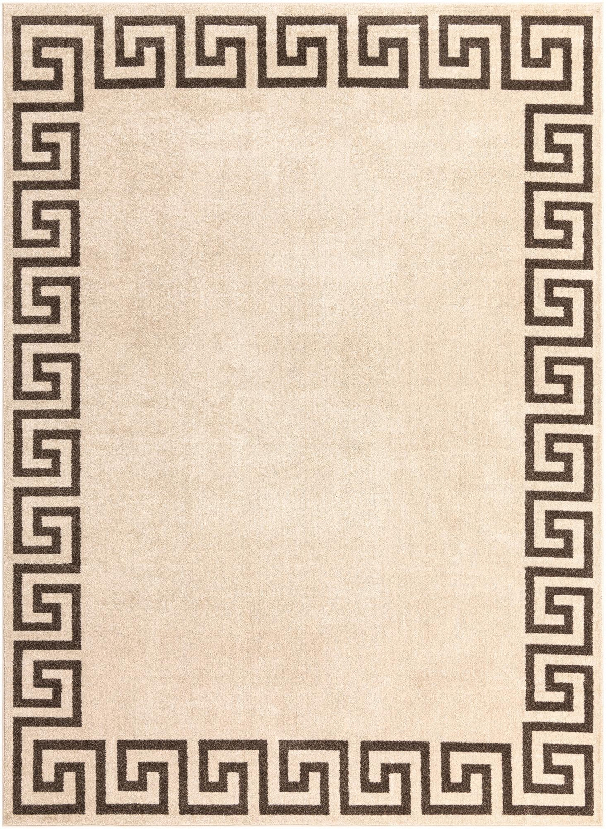 Aegean Labyrinth Collection Area Rug -  Santorini Rectangle Beige and Brown  lifestyle 4