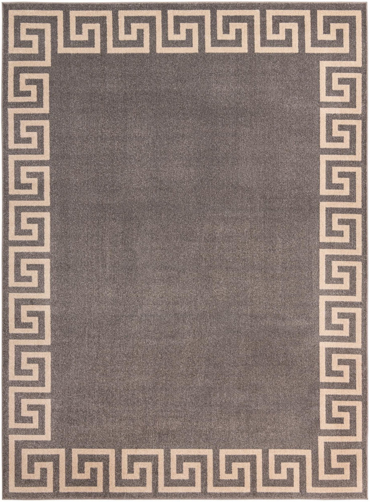 Aegean Labyrinth Collection Area Rug -  Santorini Rectangle Gray Main