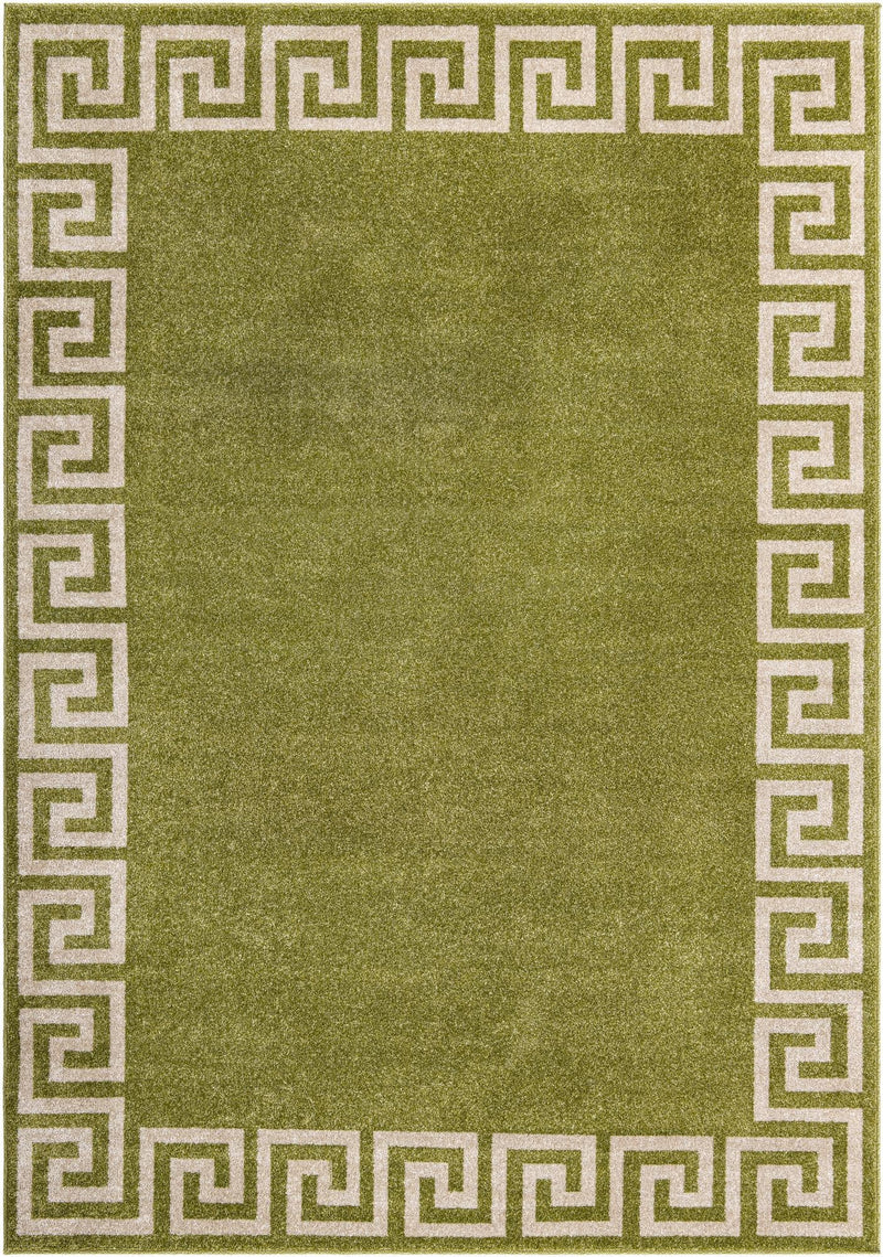 Aegean Labyrinth Collection Area Rug -  Santorini Rectangle Light Green  lifestyle 5