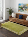 Aegean Labyrinth Collection Area Rug -  Santorini Rectangle Light Green  lifestyle 9