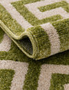 Aegean Labyrinth Collection Area Rug -  Santorini Rectangle Light Green  lifestyle 18