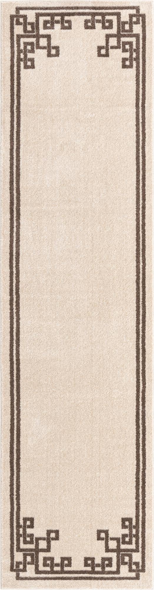 Aegean Labyrinth Collection Area Rug -  Rhodes Runner Beige and Brown  lifestyle 91