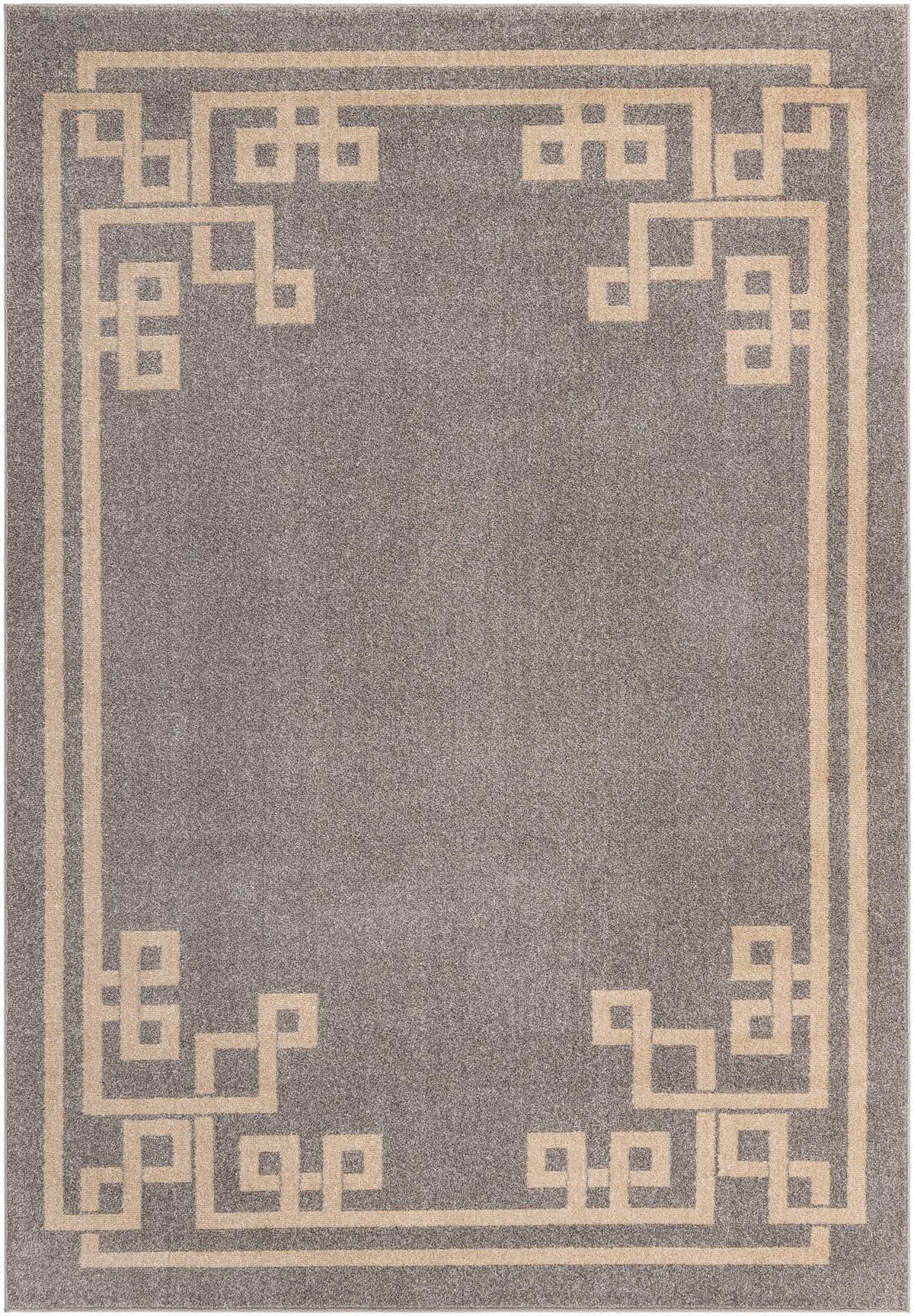 Aegean Labyrinth Collection Area Rug -  Rhodes Rectangle Gray  lifestyle 3