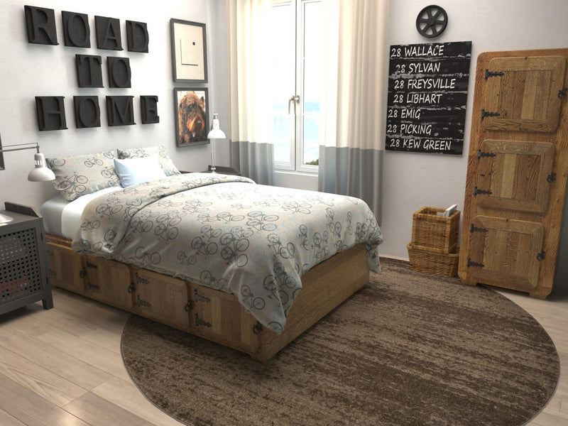 Studio Haven Collection Area Rug -  Gallery (Brown) Round Brown  lifestyle 25