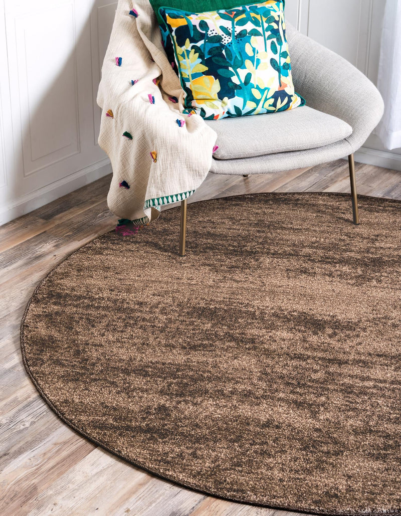Studio Haven Collection Area Rug -  Gallery (Brown) Round Brown  lifestyle 22