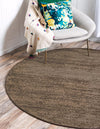 Studio Haven Collection Area Rug -  Gallery (Brown) Round Brown  lifestyle 35