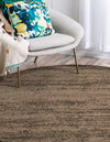 Studio Haven Collection Area Rug -  Gallery (Brown) Round Brown  lifestyle 36