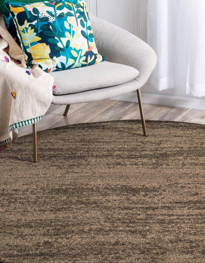 Studio Haven Collection Area Rug -  Gallery (Brown) Round Brown  lifestyle 36