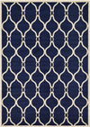 Lattice Gardens Collection Area Rug -  Foliagefield Rectangle Navy Blue  lifestyle 2