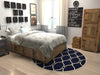 Lattice Gardens Collection Area Rug -  Vinehaven Round Navy Blue  lifestyle 71