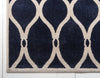 Lattice Gardens Collection Area Rug -  Foliagefield Rectangle Navy Blue  lifestyle 9