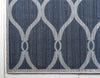 Lattice Gardens Collection Area Rug -  Foliagefield Rectangle Navy Blue  lifestyle 10