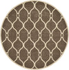 Lattice Gardens Collection Area Rug -  Vinehaven Round Brown  lifestyle 29