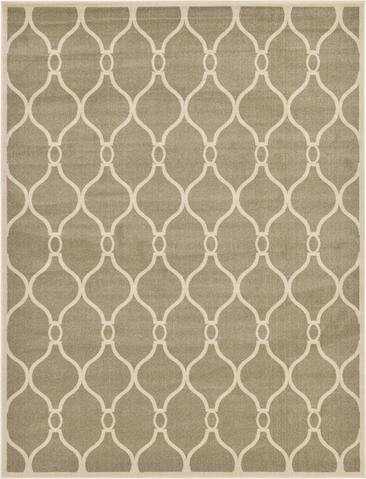 Lattice Gardens Collection Area Rug -  Vinehaven Rectangle Beige Main