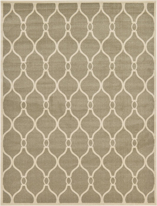 Lattice Gardens Collection Area Rug -  Vinehaven Rectangle Beige Main
