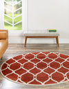 Lattice Gardens Collection Area Rug -  Vinehaven Round Terracotta  lifestyle 32