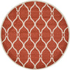 Lattice Gardens Collection Area Rug -  Vinehaven Round Terracotta  lifestyle 30