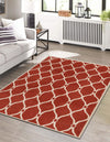 Lattice Gardens Collection Area Rug -  Vinehaven Rectangle Terracotta  lifestyle 7