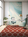 Lattice Gardens Collection Area Rug -  Vinehaven Rectangle Terracotta  lifestyle 45