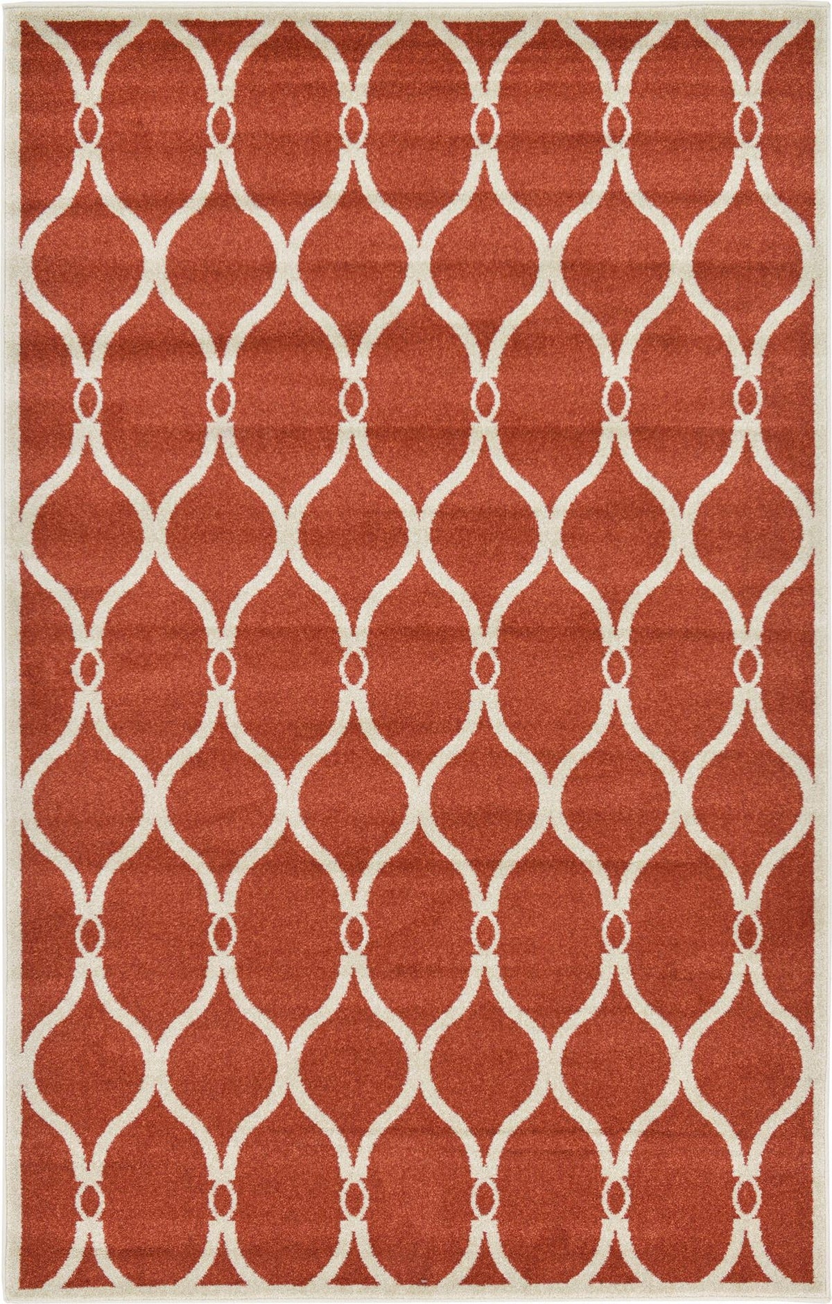 Lattice Gardens Collection Area Rug -  Vinehaven Rectangle Terracotta  lifestyle 4