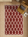 Lattice Gardens Collection Area Rug -  Vinehaven Rectangle Red  lifestyle 22
