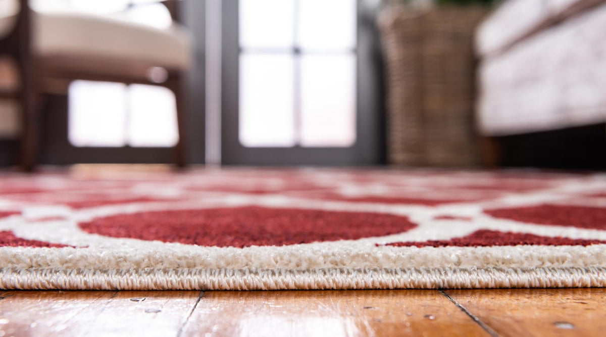 Lattice Gardens Collection Area Rug -  Vinehaven Rectangle Red  lifestyle 23